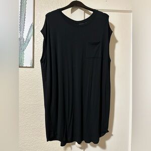 Black tank dress sleepwear, size XL